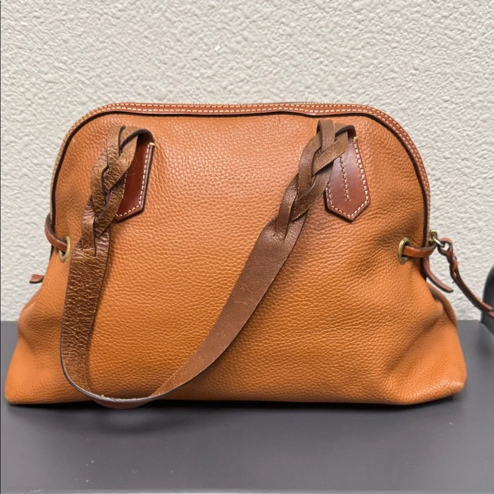 Dooney & Bourke Large Brown Leather Satchel